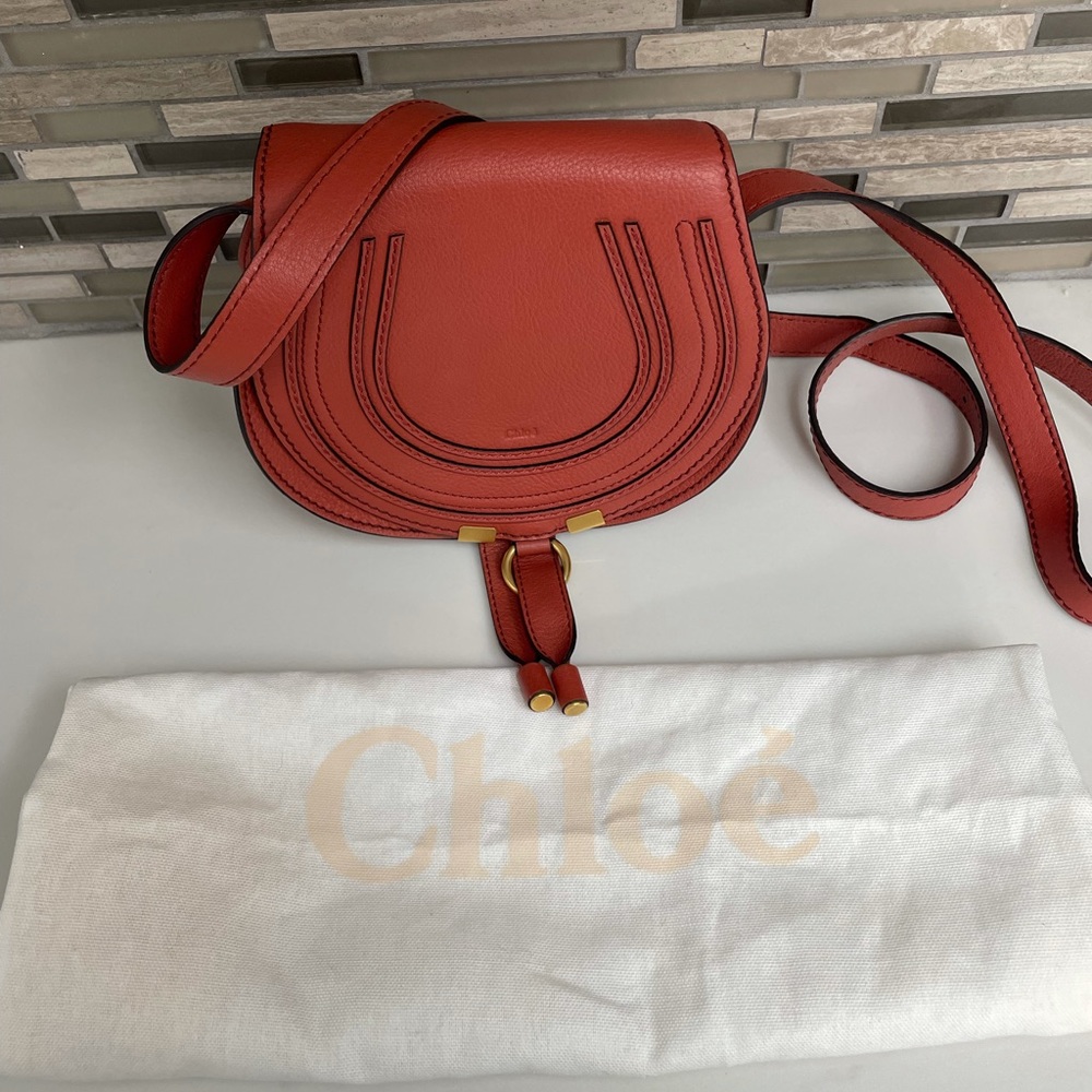 Chloe Marcie Mini Sierra Red Crossbody bag